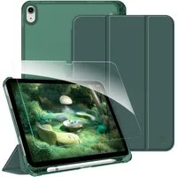 Fintie Tablet-Hülle für iPad 11 Generation 11'' 2025 (A16), iPad 10 Generation 10.9'' 2022, mit Schutzfolie-ultradünne transparente Rückseite Case mit Stifthalter