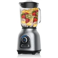 Arendo Standmixer Edelstahl Power Mixer, 1,75l Glasbehälter, Blender, Hochleistungsmixer, 1400 W, Edelstahlmesser, 10 Leistungsstufen, Impulsfunktion, Blender