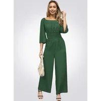 Cupshe Jumpsuit Jumpsuit mit quadratischem Ausschnitt und geraden Beinen