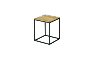 Bette Hocker Lux Shape schwarz, 35x35x43 cm, Holz Eiche Natur, Q020-815FH814 Q020-815FH814
