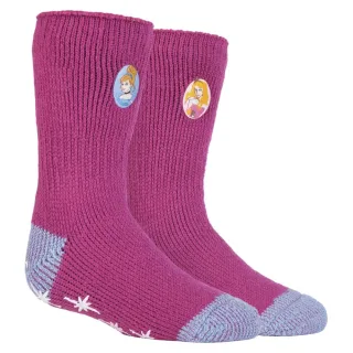 Wärmehalter - Kinder-Charakter rutschfeste 2.3 TOG Winter warme thermische Pantoffel Socken mit Greifern - Disney Princess