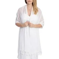 Zaewry Modeschal Spitze Stola für Abendkleider mit Quasten Damenschal, für Abend Party Mesh Hochzeit Schals