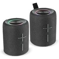 fontastic Cora Bluetooth Lautsprecher Box TWS Portable Speaker LED IPX5 Bluetooth-Lautsprecher (Hochauflösendes Klangbild)