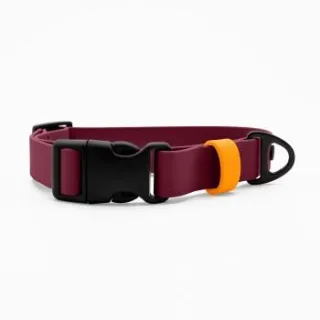 THE DOG IDEA Biothane Halsband Bordeaux Klickverschluss XS