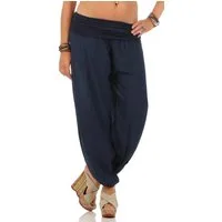 CLEO STYLE Haremshose Damen Sommerhose CL 2403 Navy One Size (34-42)