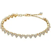 Pandora Armband 564390C01, für Damen Herz Dreifacher Stein Goldfarben