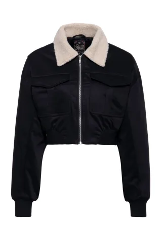 Queen Kerosin Damen Cropped Jacke