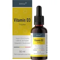 Vitamin D3 Tropfen – 25 μg - 1000 I.E. pro Tropfen, Laborgeprüft Tropfen, 50 ml