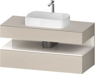 Duravit Qatego Konsolenwaschtischunterbau wandhängend Taupe Supermatt 1200x550x600 mm - QA4732022830 QA4732022830000