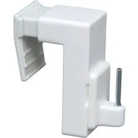 dekondo Fensterhaken Fensterhaken/Dekohaken/Fensterklipp, weiß, universal, für Gardinenstangen/Vitragenstangen/Scheibengardinen und Fensterdekorationen, (2-St), Klemmbereich 10-24mm, vorderes Element drehbar
