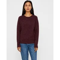 Vero Moda Rundhalspullover VMDOFFY LS O-NECK BLOUSE GA NOOS Materialmix, regular fit