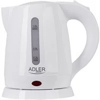 Adler Wasserkocher AD 1272 Wasserkocher 1 L mit 360°-Sockel, 1600 W - Weiß, 1 l