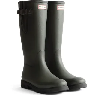 Hunter Downpour verstellbare Gummistiefel für Damen in Dunkeloliv/Schwarz