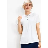 bonprix Poloshirt figurumspielende Passform, Kurzarm-Design, Polokragen