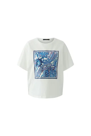Oui - T-Shirt cloud dancer - Gr. - 46