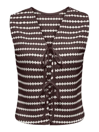 ONLY - ONLEVA S/L SHORT STRIPE VEST JRS Shopping Bag - Gr. - L