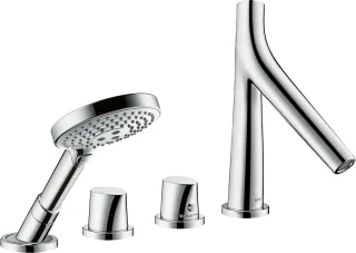 Hansgrohe 4-Loch Wannenarmatur Axor Starck Organic F-Set f.Fliesenrand chrom , 12426000 12426000