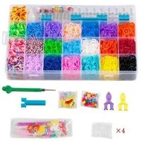 Van Manen Kreativset Bastelset Loombox 5600 Gummibänder mit Zubehör mehrfarbig