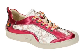 Eject 6712.003 SKAT Damen Halbschuhe rot/wei? bequeme Schn?rschuhe