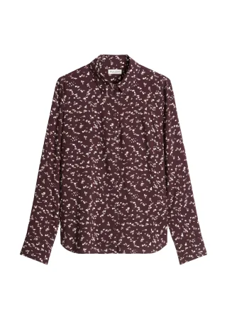 Marc OPolo Casual - Allover-Print-Bluse regular Dark Brown - Gr. - 34