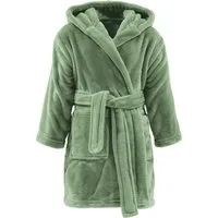 REDBEST Kinderbademantel Kinder-Bademantel "Perris" mit Kapuze, Rückenlänge: 66 cm, Fleece, mit Kapuze/mit Aufsatztasche:, default, Fleece Uni