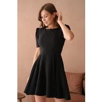 WOMAN VISION Minikleid Kurzärmeliges ausgestelltes Minikleid