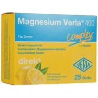 Verla Magnesium Verla 400 Zitrone Direkt-Granulat – 25 Stück Granulat in Sticks