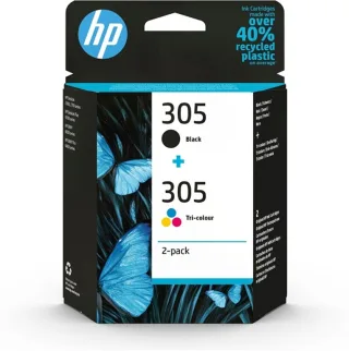 HP HP Ink/305 2pk Original Cart CMYK (Schwarz)