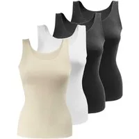 Yenita® Unterhemd Tank Top (4-St) in angenehmer Microfaserqualität
