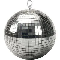 Spetebo Dekokugel Discokugel zum Aufhängen (Artikel, 1 St., 1-tlg), Spiegelkugel mit Echtglas Facetten in Silber
