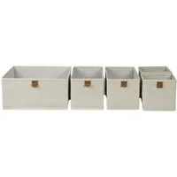 hausleben Aufbewahrungsbox Faltbare Organizer-Boxen mit Griff (1 St., 5er-Set), Kartonverstärkt - Faltschachteln für Schrank