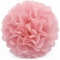 Creativery Pompon, Pompon 35cm Papier 1 Stück Altrosa