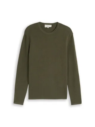 Denim Tom Tailor - Strickpullover aus Baumwolle urban olive green - Gr. - XXL