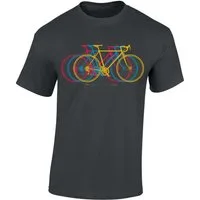 Baddery Print-Shirt Fahrrad T-Shirt Herren: "Fun between your legs", hochwertiger Siebdruck, aus Baumwolle