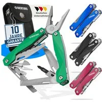 AVENTURIS Multitool T21 aus Edelstahl mit 21 Funktionen! Perfekt fürs Wandern und Campen, Edelstahl