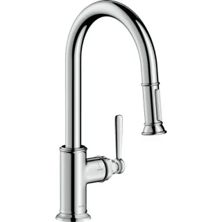 hansgrohe Axor Montreux Küchenarmatur 16581000 chrom, Ausziehbrause, Schwenkbereich verstellbar