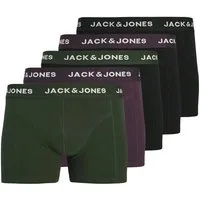 Jack & Jones Boxershorts Jack & Jones 5er Pack Herren Boxershorts schwarz Unterwäsche Trunks