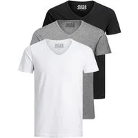 Jack & Jones T-Shirt Basic V-Neck (3-tlg., 3er Pack) etwas länger geschnitten, nicht zu kurz