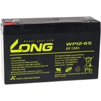 Powery KungLong Ersatzakku für Kinderauto Kinder-Quad 6V 12Ah auch für 10Ah Bleiakkus 12000 mAh (6 V)