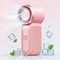 FELIXLEO Handventilator USB Mini Ventilator Kühlfunktion 15000 Umin 3000mAh Akku Handheld Grau