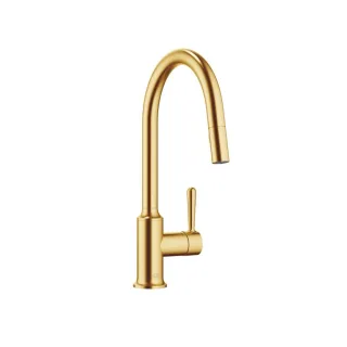 Dornbracht Einhebelmischer Pull-down mit Brausefunktion VAIA 33870809 Messing gebürstet (23kt Gold) 33870809-28