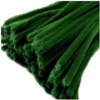 maDDma Basteldraht 20 Draht Pfeifenreiniger 6 mm Länge 30cm CHENILLE Farbe wählbar, dunkelgrün