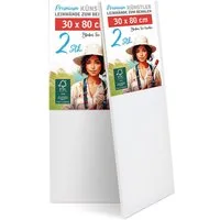 M MERCEO Leinwand, 2er-Set Leinwand 30x80cm (zum Bemalen, Baumwolle, Keilrahmen, 280g/m)
