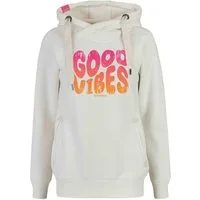 salzhaut Hoodie SÜNN - GOOD VIBES Damen Tailliert salzhaut Kapuzenpullover – bequemer Fit und nordisch klares Design