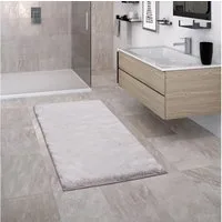 Paco Home Badematte Comfy 340, Höhe 25 mm, rutschhemmend beschichtet, fußbodenheizungsgeeignet, Polyester, rechteckig, Badteppich, Soft-Touch-Oberfläche, besonders weich & flauschig