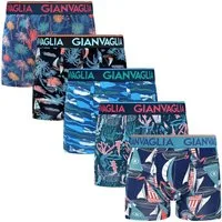 GIANVAGLIA Boxershorts Herren Boxershorts 5er Pack Baumwolle mit verschiedenen Drucken (5er-Pack)