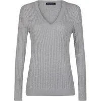 Felix Hardy V-Ausschnitt-Pullover Kabelstrick-Pullover mit V-Ausschnitt