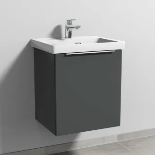 Sanipa 3way Waschtischunterbau zu Villeroy & Boch Subway 3.0 Waschtisch mit 1 Tür, Anthrazit-Matt UM84522
