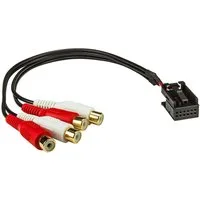 tomzz Audio AUX IN + Line-Out Adapter passt für Audi Seat Skoda VW Quadlock 12-pin KFZ-Adapter