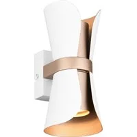 TRIO Leuchten Wandleuchte COAT, up-and-down Wandlampe exkl 2x GU10 max 10W, zweifarbig, Leuchtmittel wechselbar, warmweiß - kaltweiß, moderne Design Wandleuchte für wechselbare Leuchtmittel, 21cm hoch